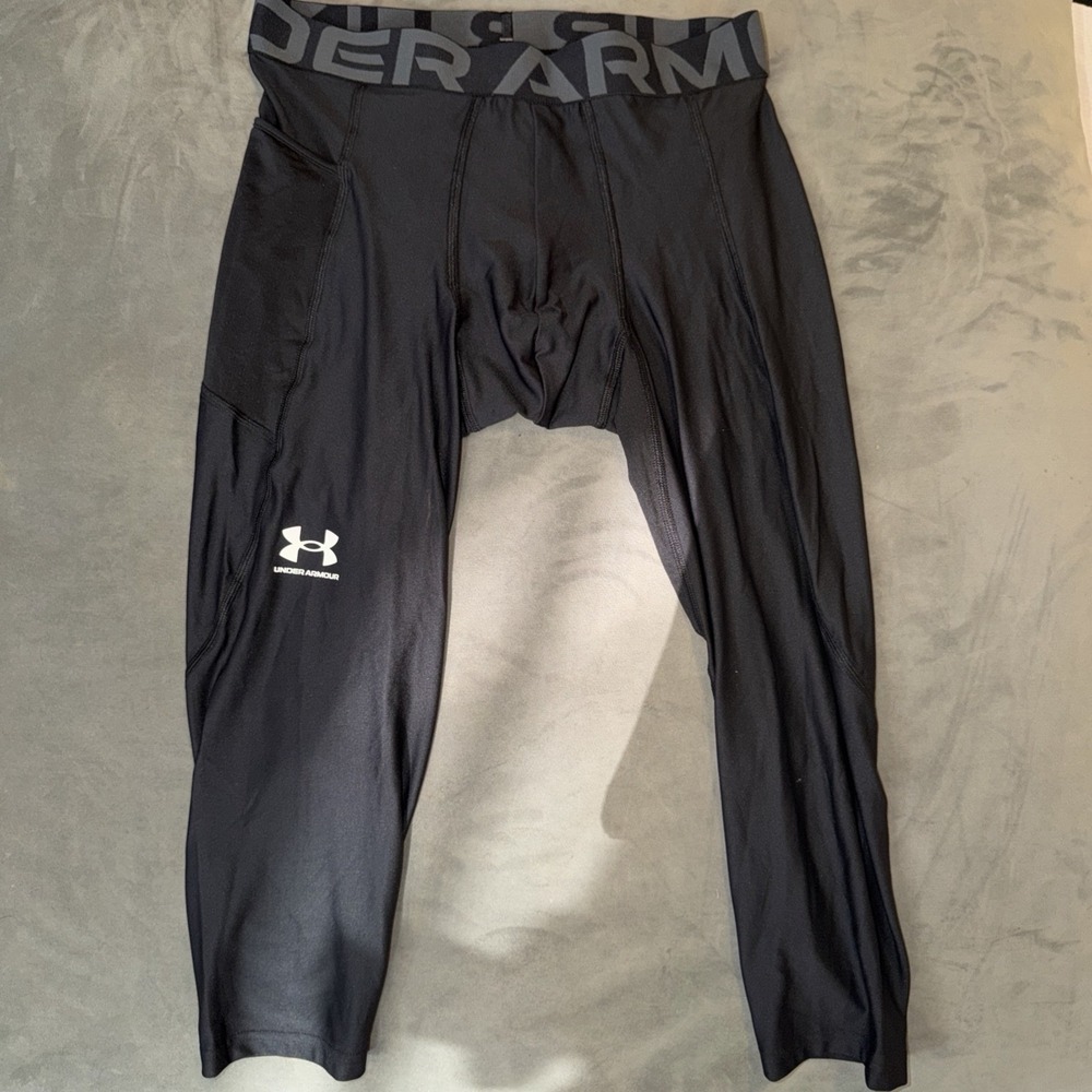 Under Armour Men's Heatgear Compression 3/4 Leggings Sz 2XL